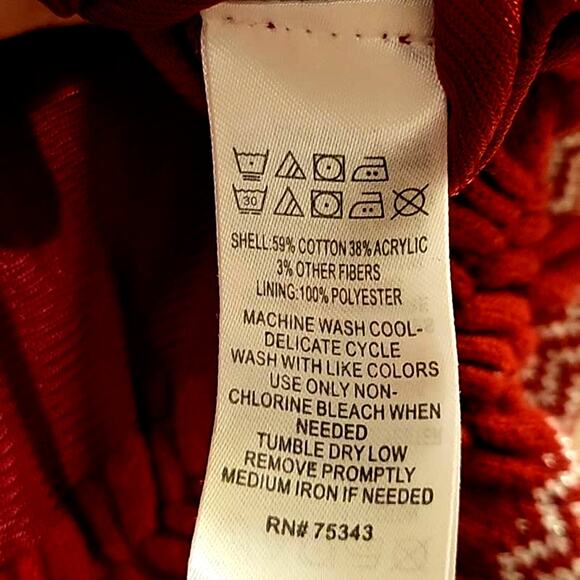 Hierloom's by Polly Flinders Girl's Red Sweater Dress Size L - Picture 5 of 7